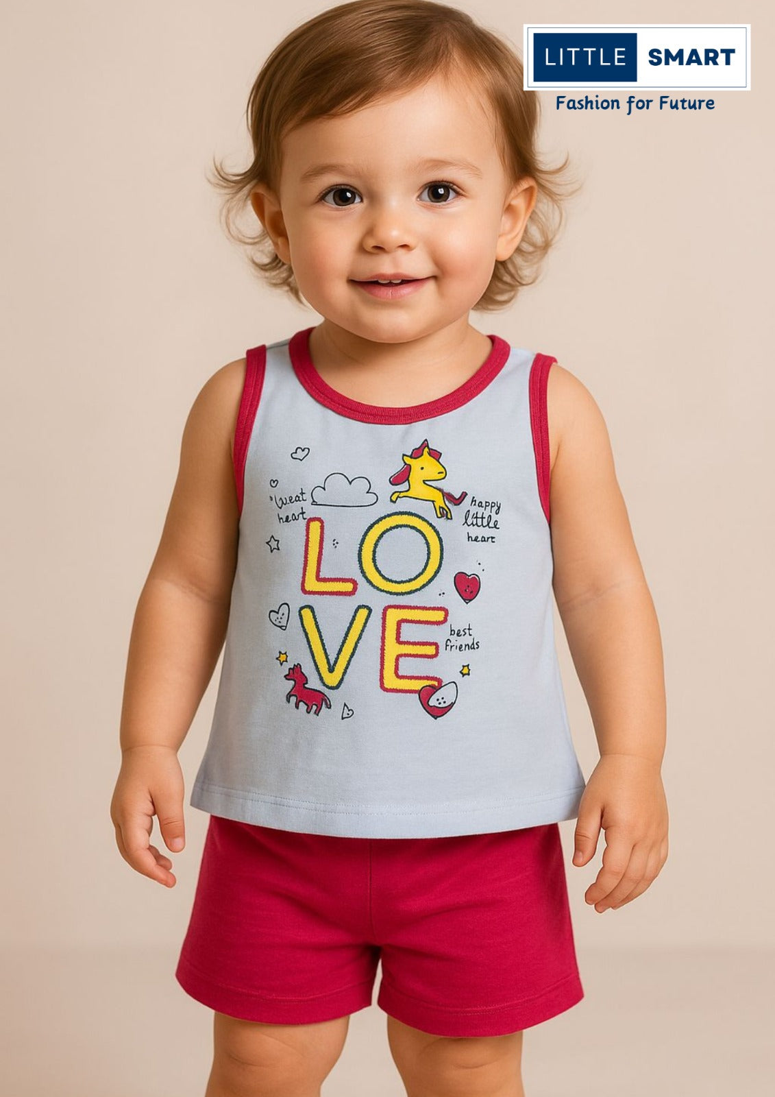 Cute Summer Wear for Boys - Sleeveless Top & Shorts (Combo Pack of 5)