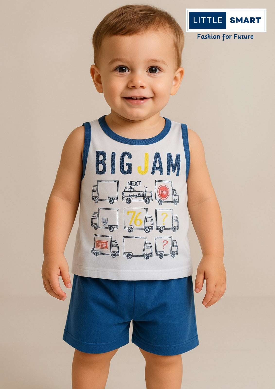 Cute Summer Wear for Boys - Sleeveless Top & Shorts (Combo Pack of 5)