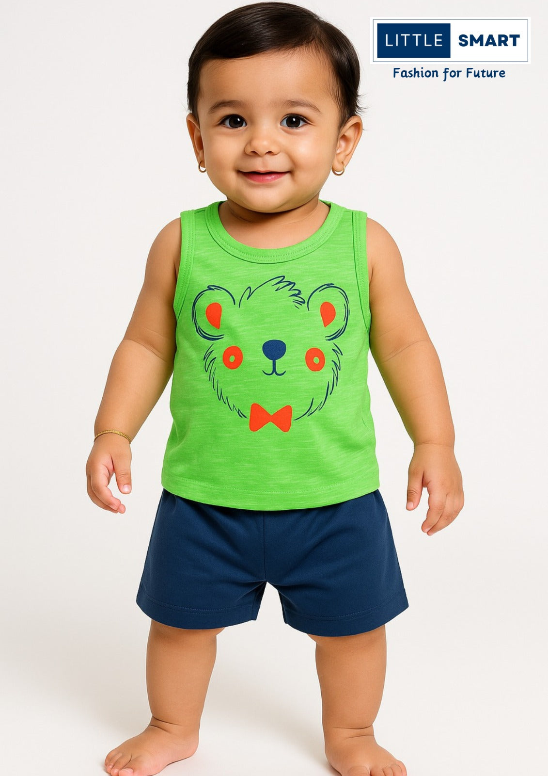 Cute Summer Wear for Boys - Sleeveless Top & Shorts (Combo Pack of 5)