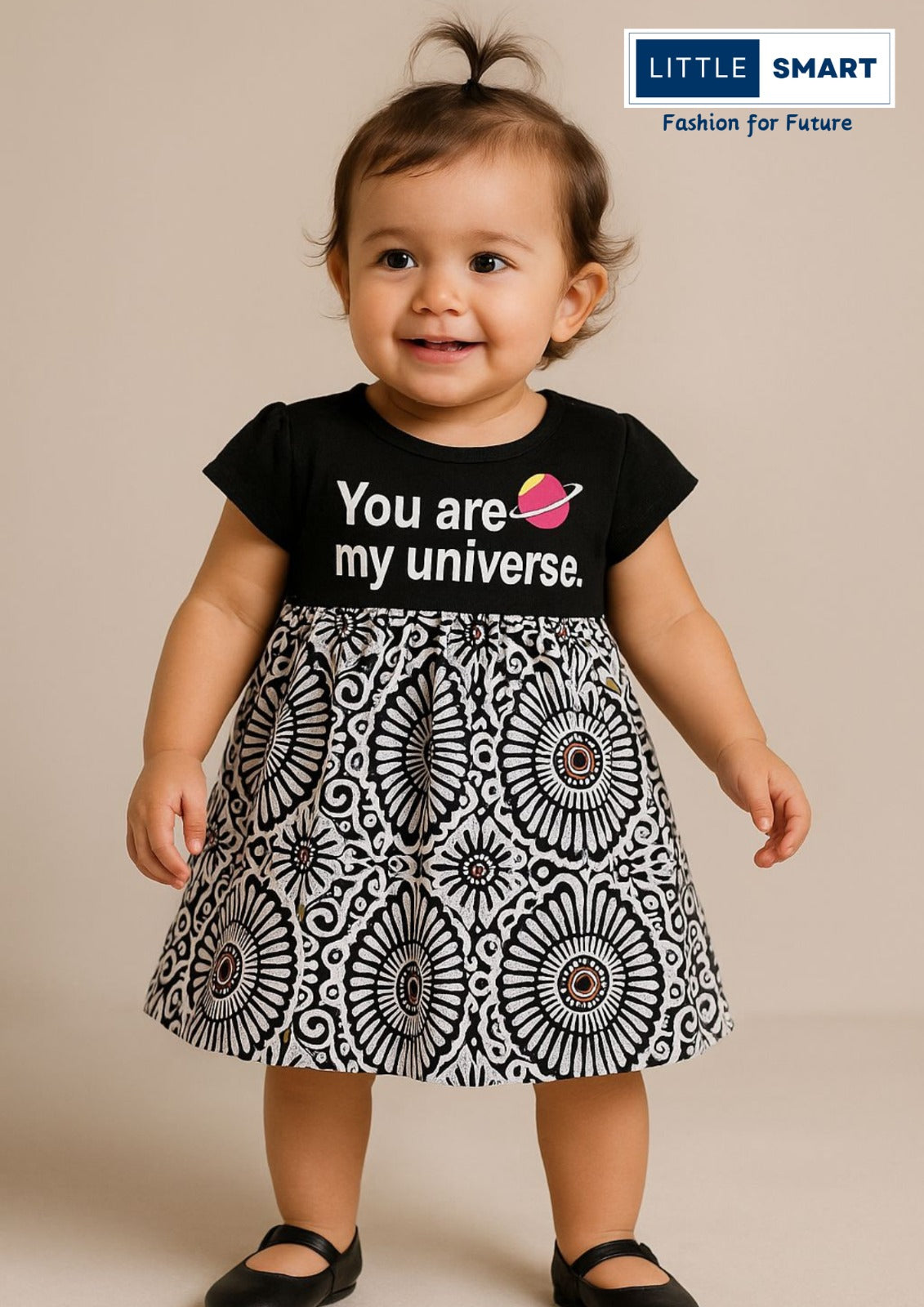 βLittle Smart Girls Cotton Frock Dress Set β Pack of 3β