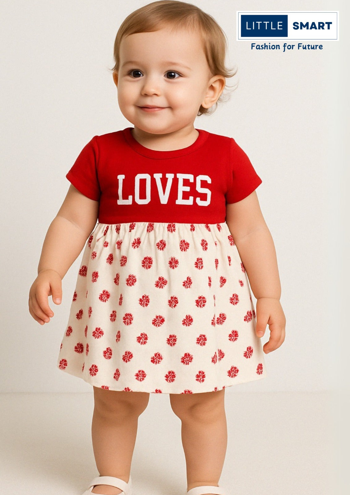 βLittle Smart Girls Cotton Frock Dress Set β Pack of 3β