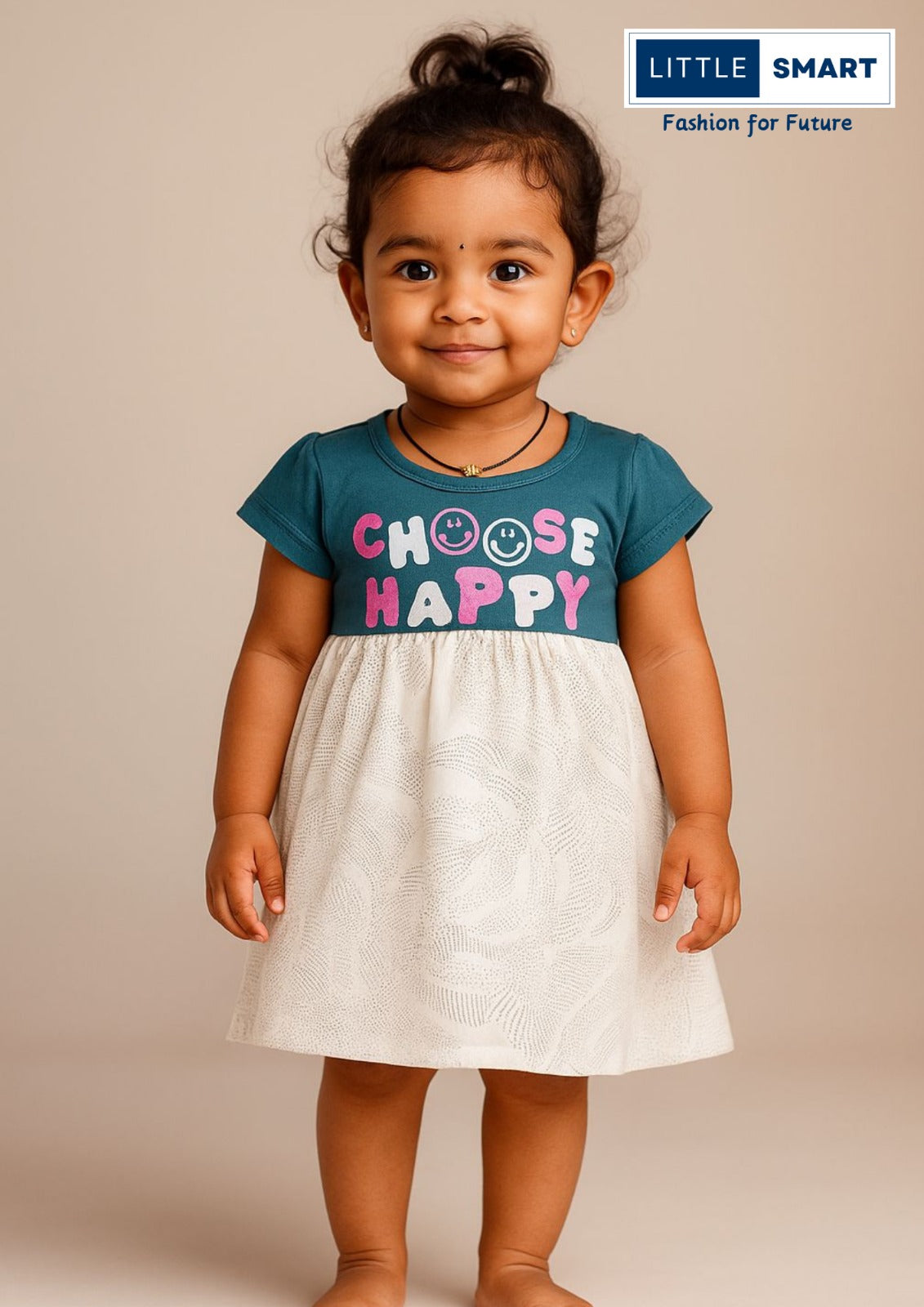 βLittle Smart Girls Cotton Frock Dress Set β Pack of 3β