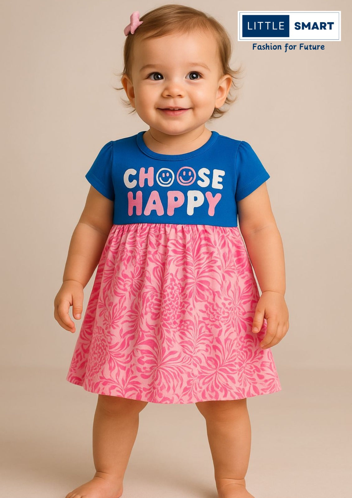 โLittle Smart Girls Cotton Frock Dress Set โ Pack of 3โ