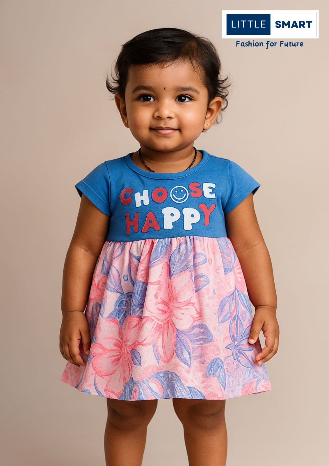 βLittle Smart Girls Cotton Frock Dress Set β Pack of 3β