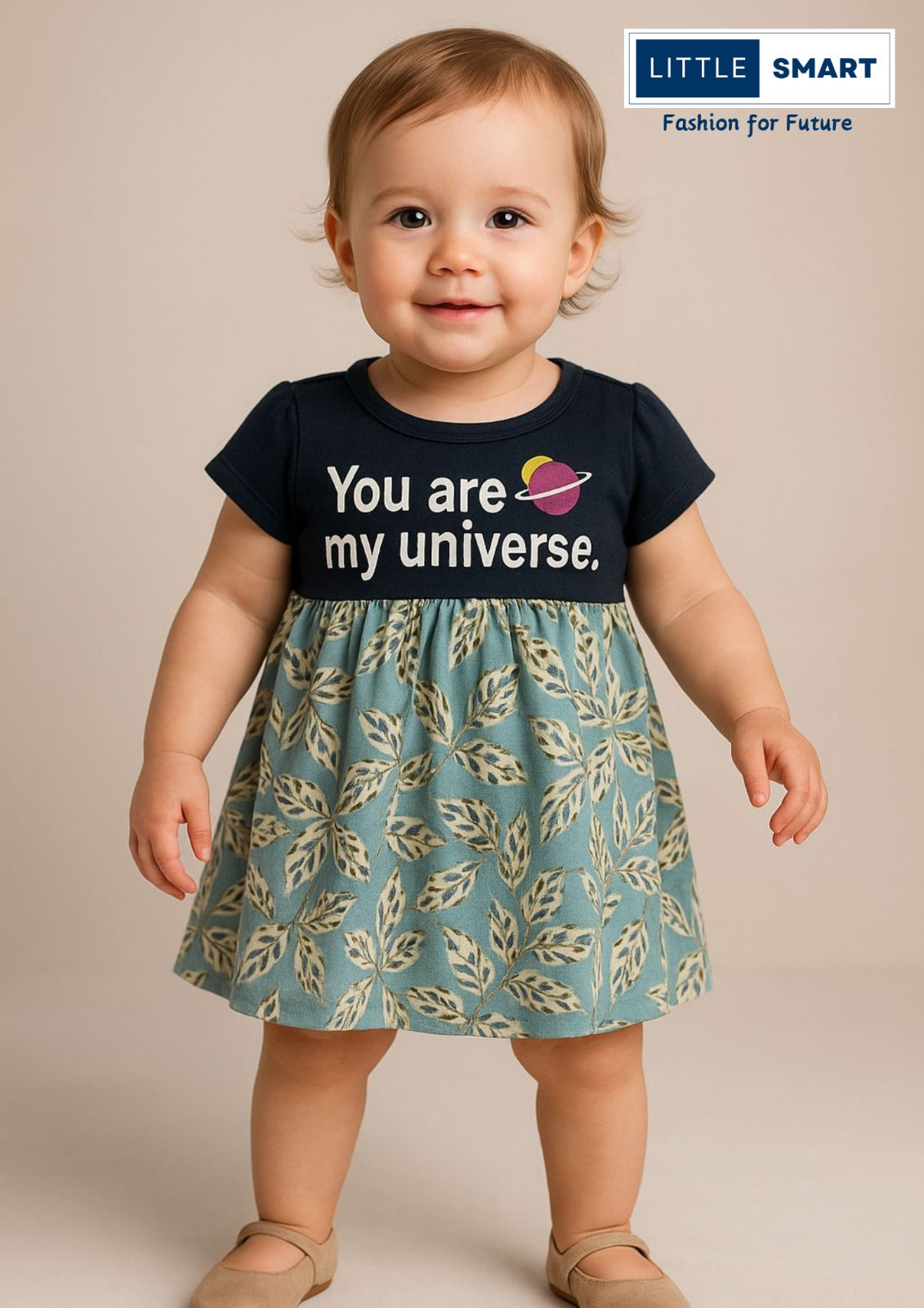 βLittle Smart Girls Cotton Frock Dress Set β Pack of 3β