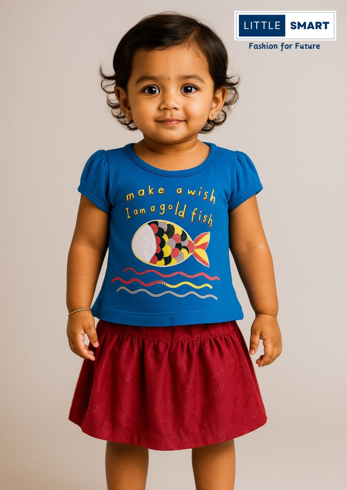 “Little Smart Girls Stylish Top & Skirt Set – Pack of 4”