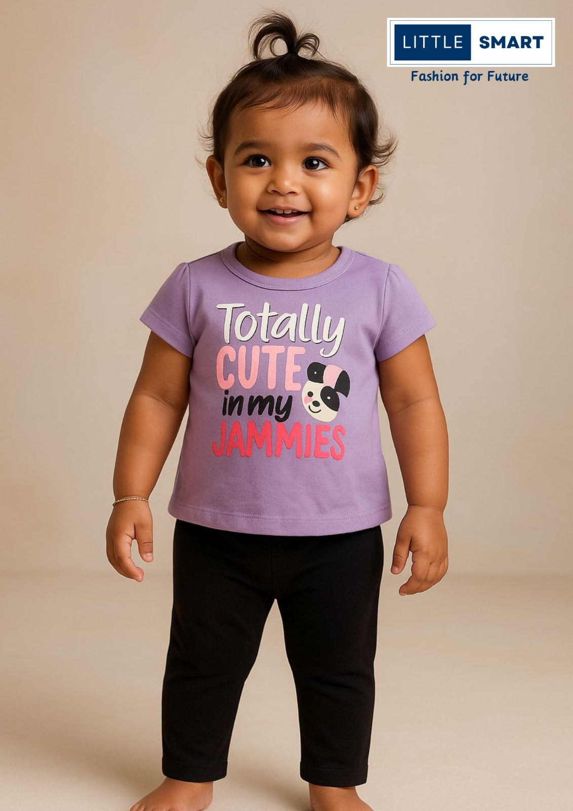 βLittle Smart Girls Cotton T-Shirt & Capris Set β Pack of 3β