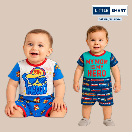 “Little Smart Boys Casual T-Shirt & Shorts Set – Pack of 2”
