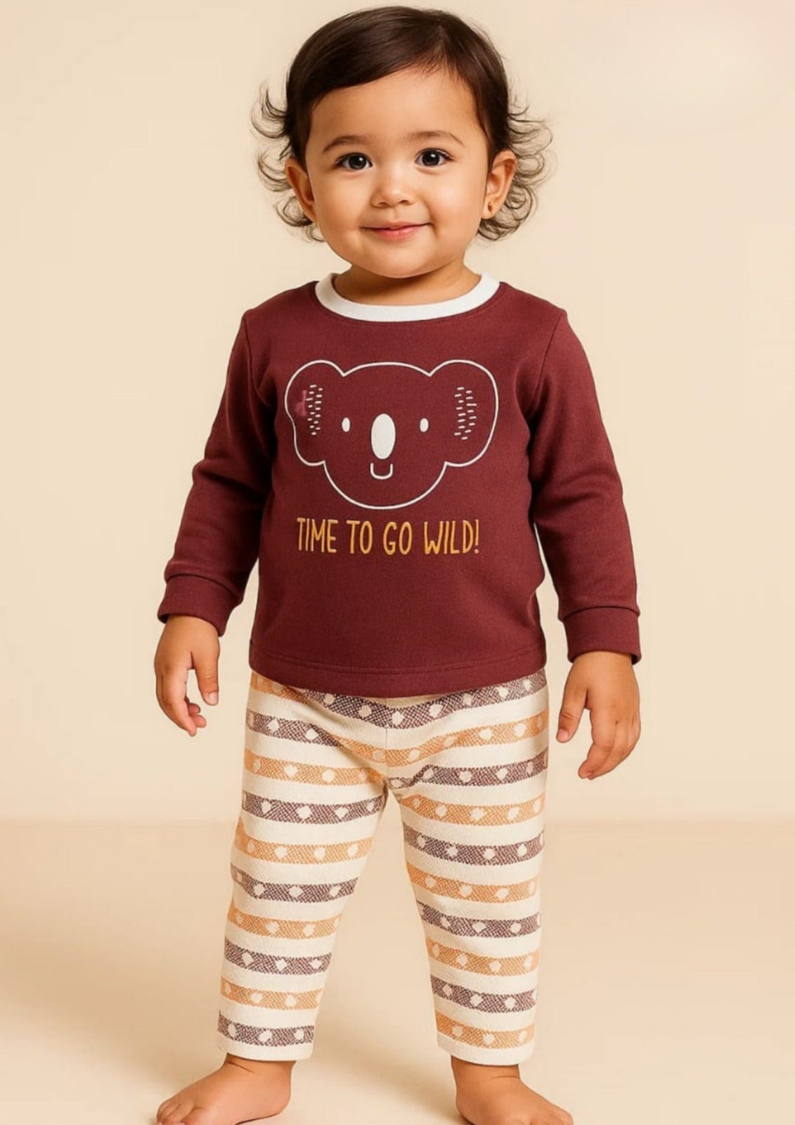 Premium Winter Night Suit for Girls – Full Sleeve Top + Pyjamas